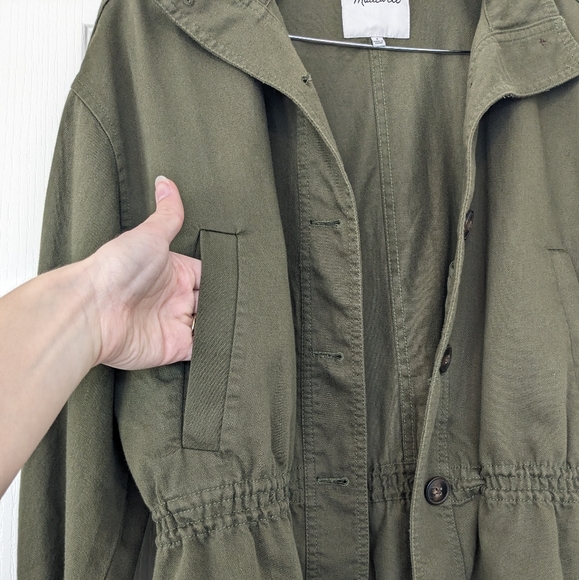 MADEWELL Highbury Military like style Balloon sleeve Button Casual Jacket Small - Picture 10 of 13